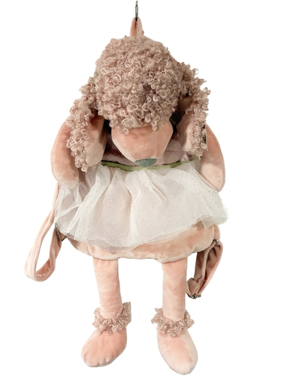 Mon Ami Paris Poodle Backpack Plush Dog Tutu Zip Back NEW